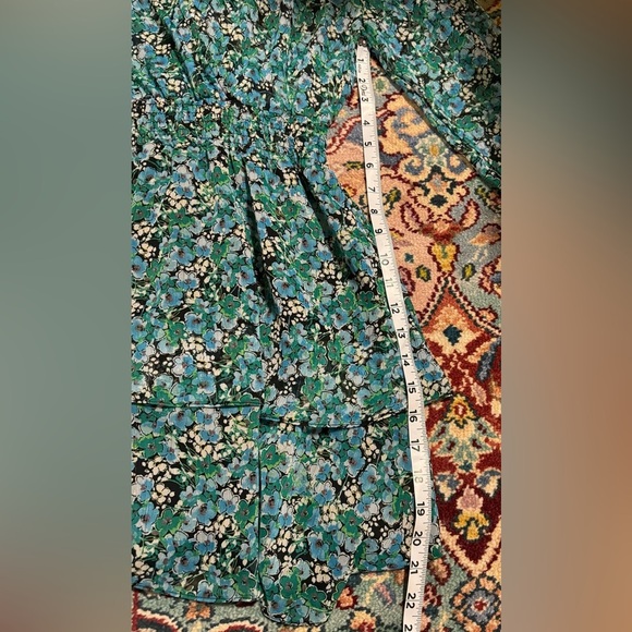 Zara Sheer Mini Dress Plunging Neck V Long Sleeve Tiered Ruffle Women’s Small - Picture 5 of 10